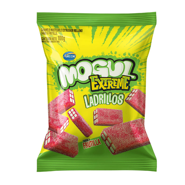 Gomitas Mogul Extreme Ladrillos Frutilla X 100G