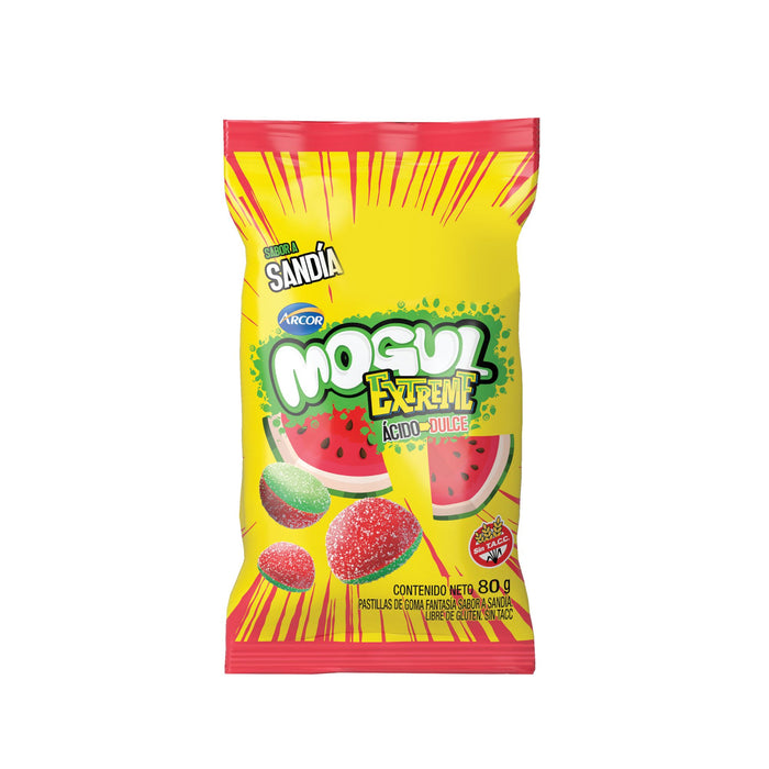 Gomitas Mogul Extreme Sabor Sandia Acido Dulce X 80G