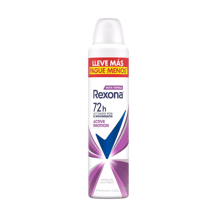Antitranspirante Rexona Aero Active Emotion 72H X 250Ml