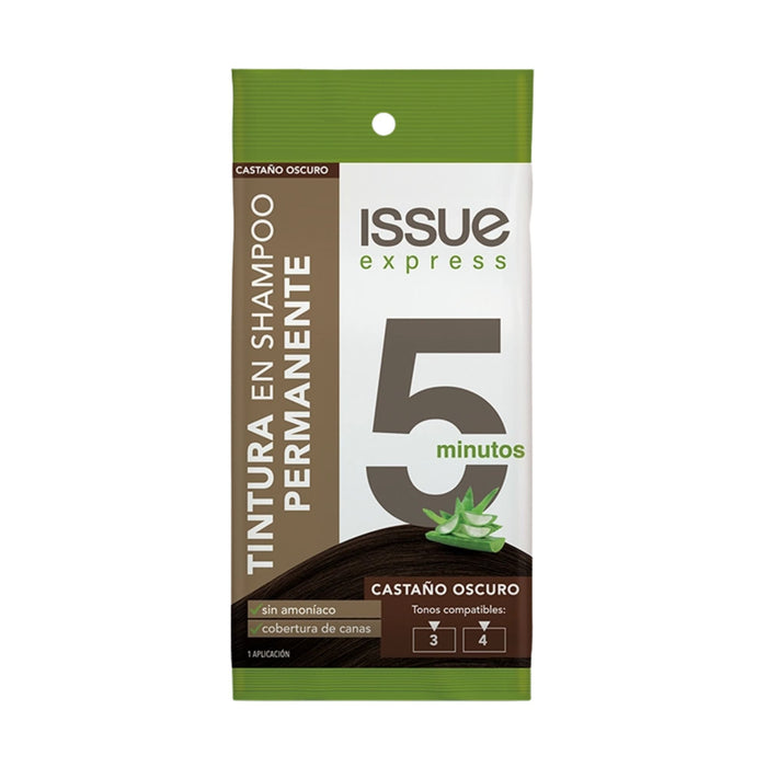 Tintura En Shampoo Issue Express Sachet Tono Castaño Oscuro