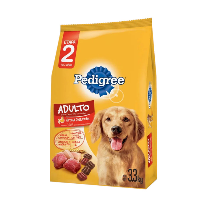 Alimento Pedigree Adulto Carne Pollo Cereales X 3.3Kg