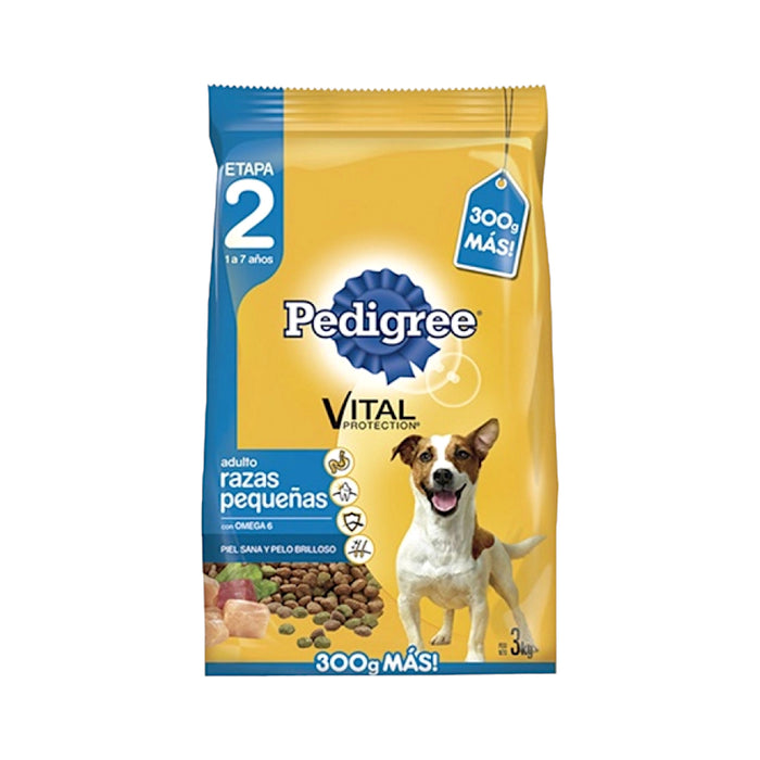 Alimento Pedigree Razas Pequeñas Carne Vegetales X 3.3Kg