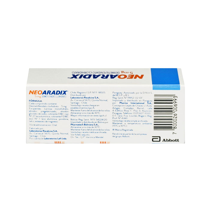 Neoaradix Dexmetilfenidato Clorhidrato 5Mg X Comprimido