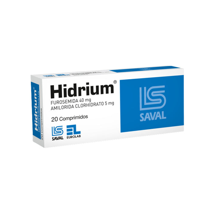 Hidrium 40Mg Furosemida 5Mg Amilorida X Comprimido