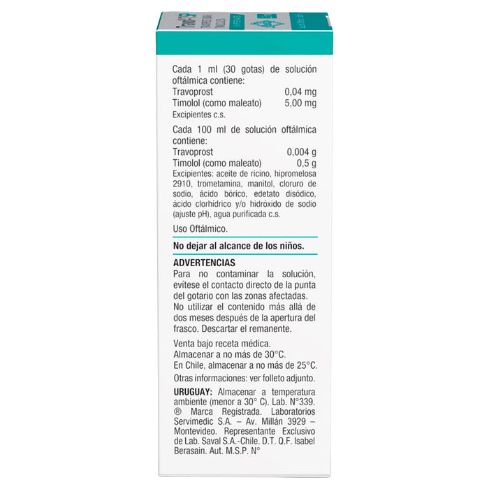 Travof -T Sp Travoprost Timolol Colirio X 2.5Ml