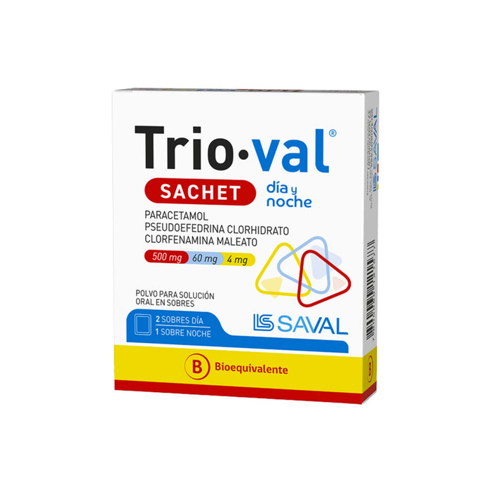 Trio Val Antigripal 2 Sachet Día + 1 Sachet Noche X Caja