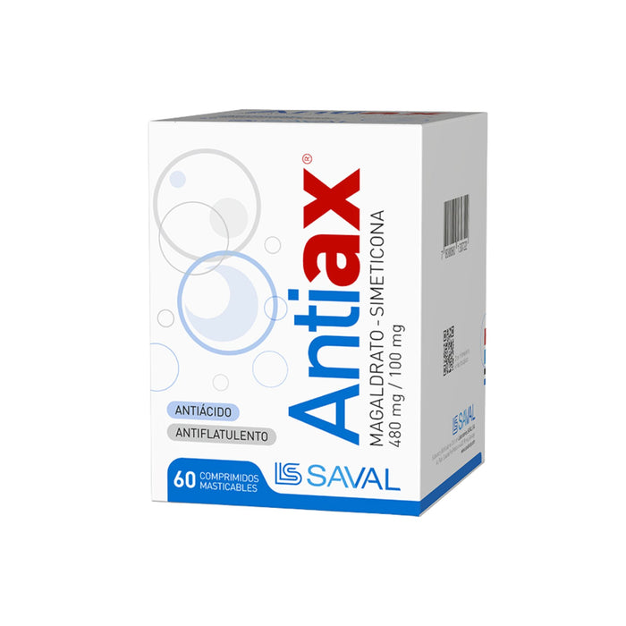 Antiax 480Mg Magaldrato 100Mg Simeticona X Comprimido