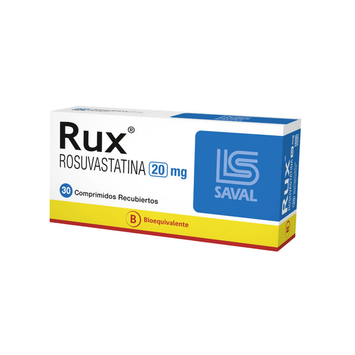 Rux 20Mg Rosuvastatina X Comprimido