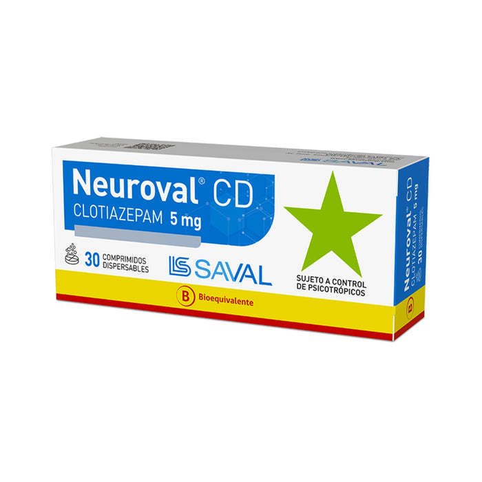 Neuroval Cd 5Mg Clotiazepam X Comprimido
