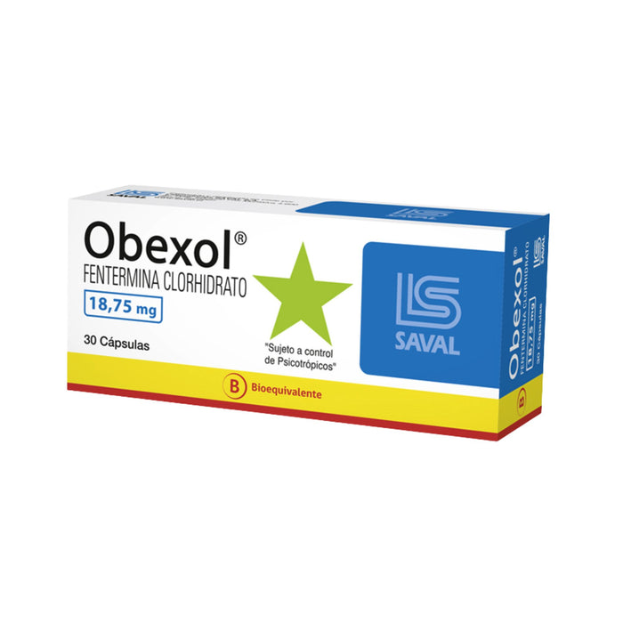 Obexol 18.75Mg Fentermina X Cápsula