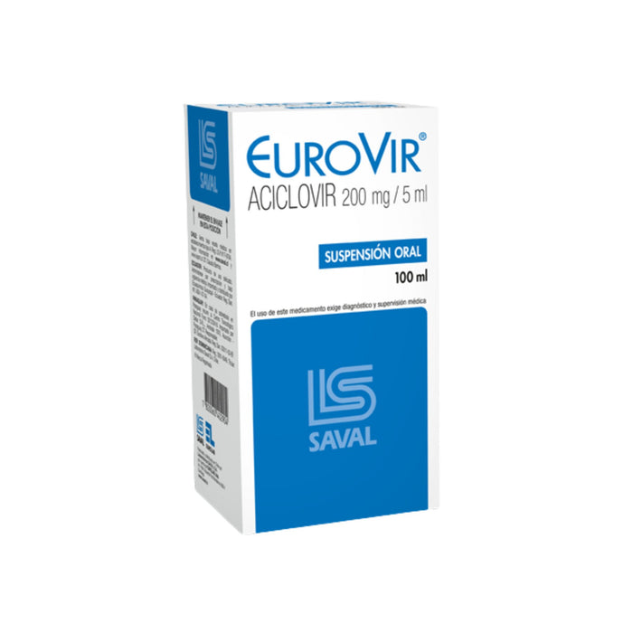 Eurovir 200Mg/5Ml Aciclovir Suspensión X 100Ml