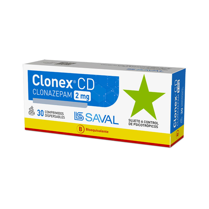 Clonex Cd 2Mg Clonazepam X Comprimido