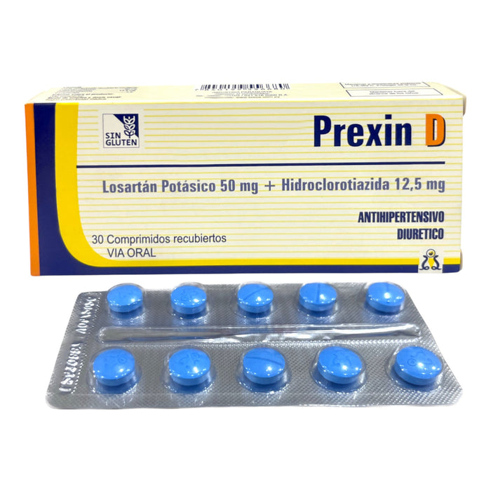 Prexin D 50/ 12.5Mg Losartan/ Hidroclorotiazida X Comprimido
