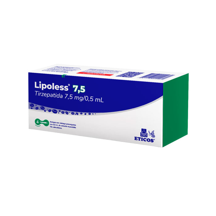 Lipoless Tirzepatida 7.5Mg/0.5Ml Sc Frio X Jeringa Prellenada