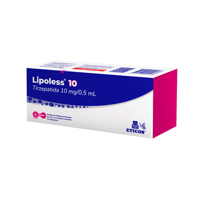 Lipoless Tirzepatida 10Mg/0.5Ml Sc Frio X Jeringa Prellenada