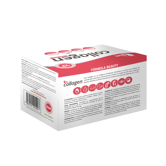 Live Collagen Hidrolizado X 10G Sabor Frutos Rojos