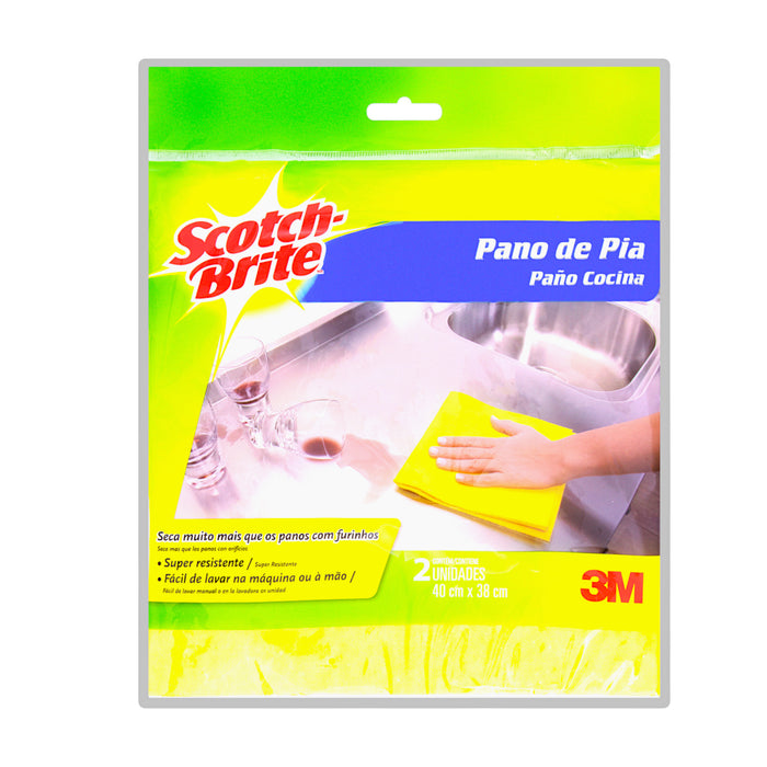 Paño De Cocina Scotch Brite 40Cm X 38Cm X 2 Unidades