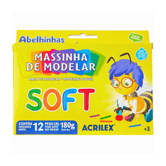 Masa De Moldear Acrilex Soft X 12 Unidades