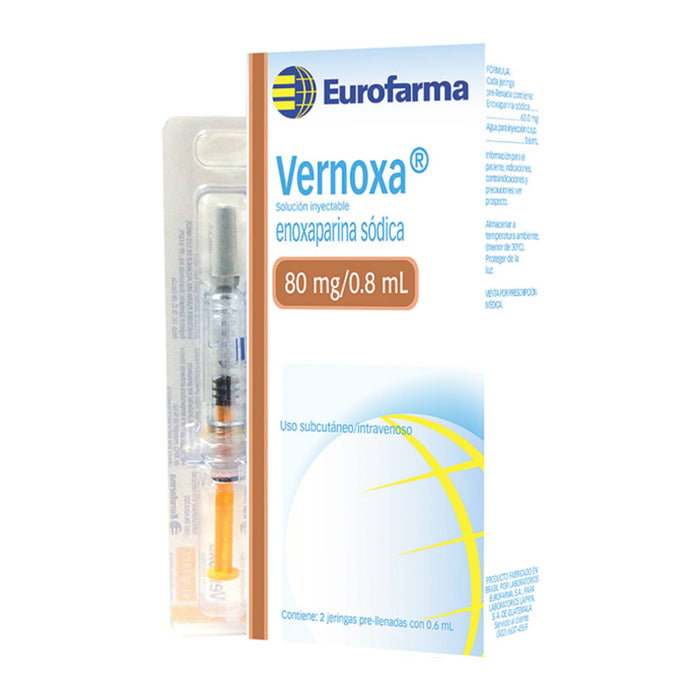 Vernoxa Enoxaparina 80Mg Sc-Iv X Jeringa Prellenada / 0.8Ml