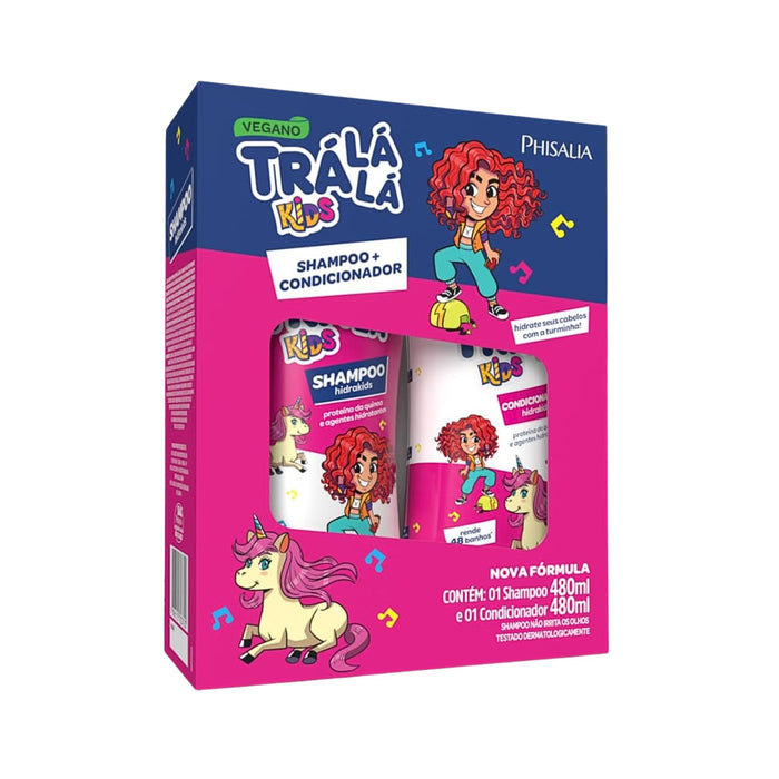 Kit Shampoo+Acondicionador Tralala Kids Hidrakids X 480Ml