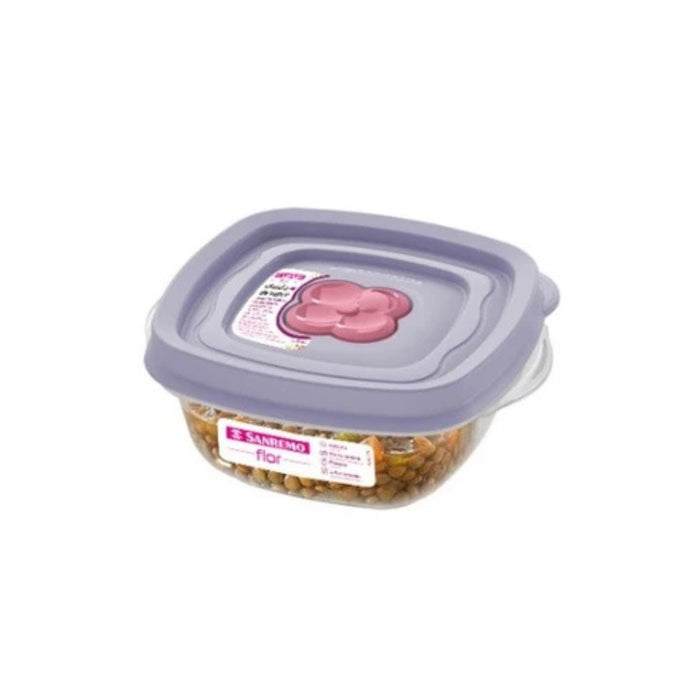 Pote Hermético Sanremo Cuadrado Flor X 280Ml