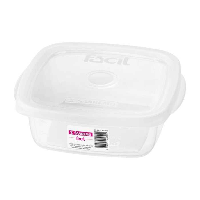Pote Hermético Cuadrado Sanremo Plástico X 530Ml