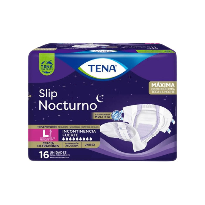 Pañal Para Adulto Tena Slip Nocturno Talla L X 16 Unidades