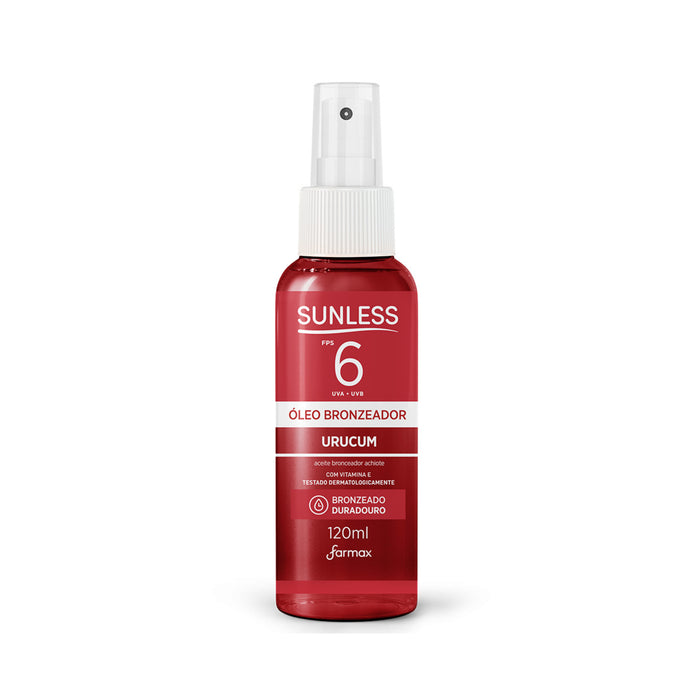 Aceite Bronceador Farmax Sunless Fps6 Urucu X 120Ml