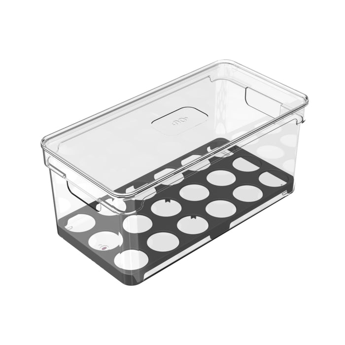 Organizador Ou De Huevos Clear Fresh Negro