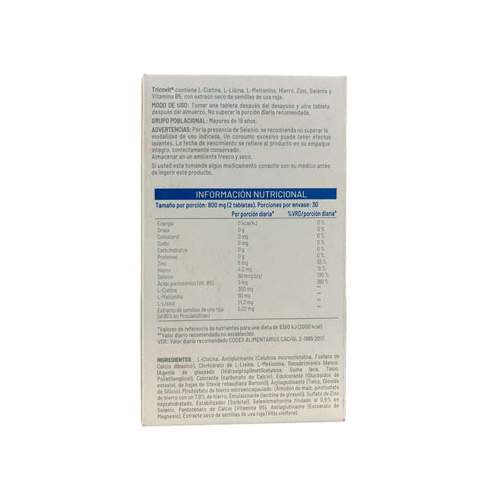 Suplemento Alimenticio Tricovit X Tableta