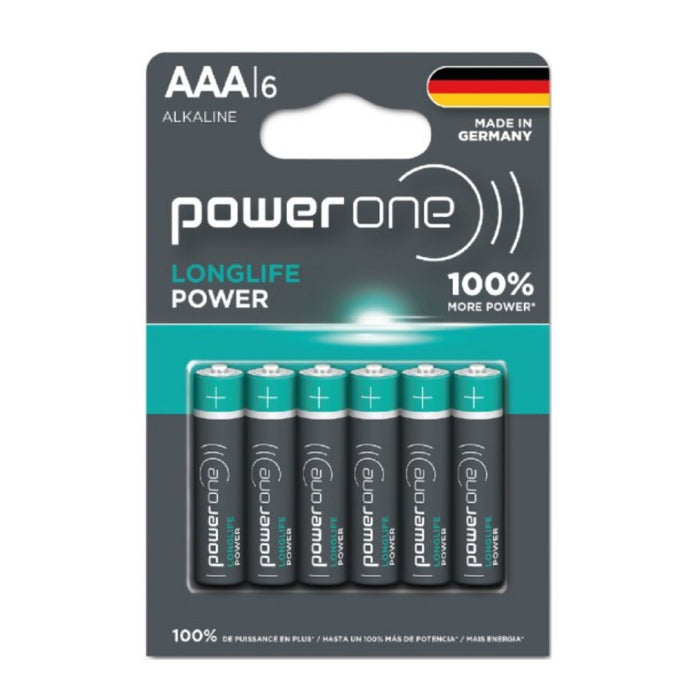 Pila Alcalina Aaa Power One Blister X 6 Unidades