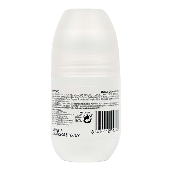 Desodorante Babaria Rollon Oliva X 50Ml
