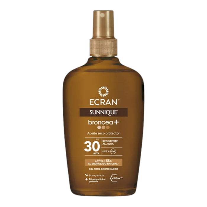 Aceite Solar Ecran Sunnique Broncea+ Spray F30 X 200Ml