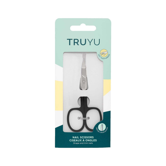 Tijera Para Cutículas Qvs Truyu Curva Color Negro