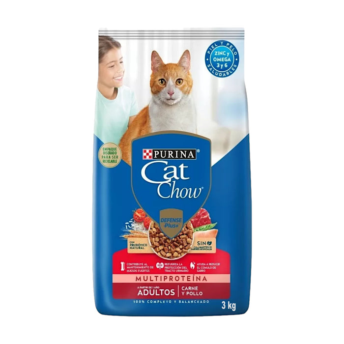 Alimento Purina Cat Chow Adultos Carne Pollo X 3K