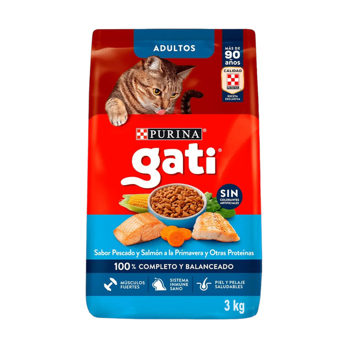 Alimento Purina Gati Pescado Salmón X 3K