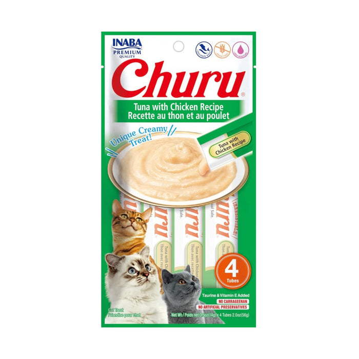 Alimento Húmedo Para Gato Inaba Churu Atún Con Pollo X 56G