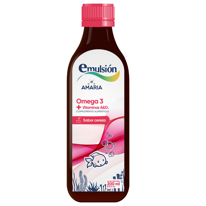 Emulsión Amaria Omega 3 Vitaminas Sabor Cereza X 200Ml