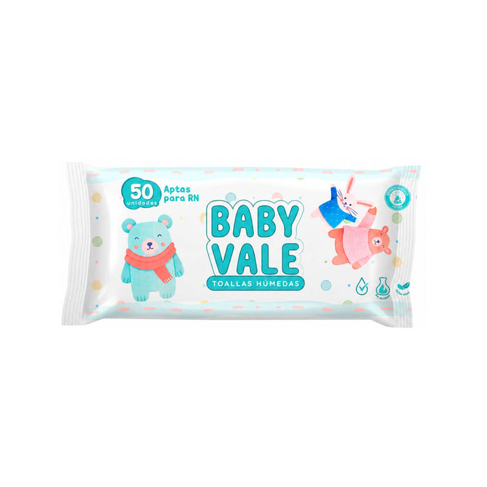 Toallas Humedas Baby Vale X 50 Unidades