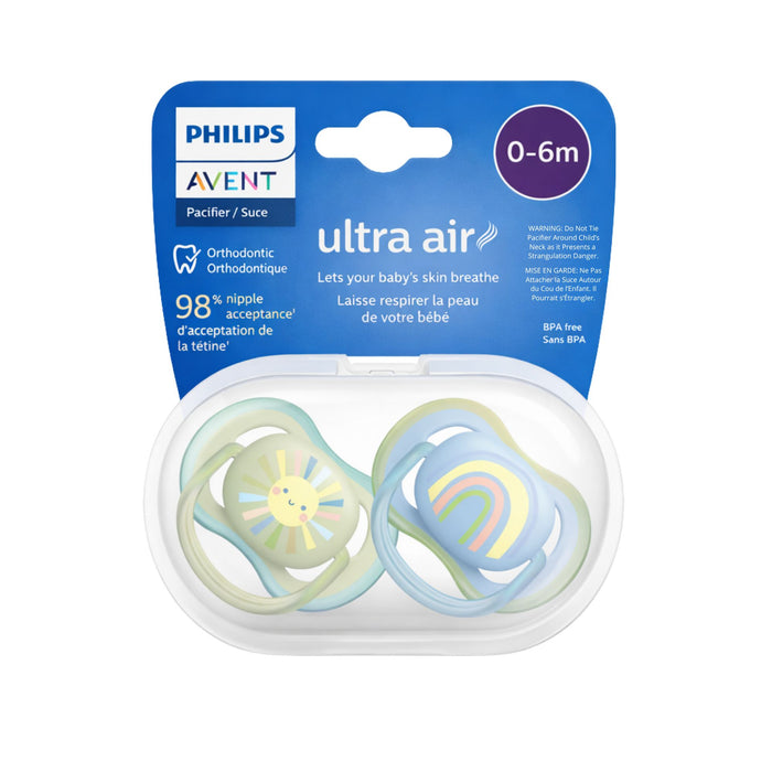 Chupete Avent Ultra Air 0-6M Niño Scf085/58 X 2 Unidades
