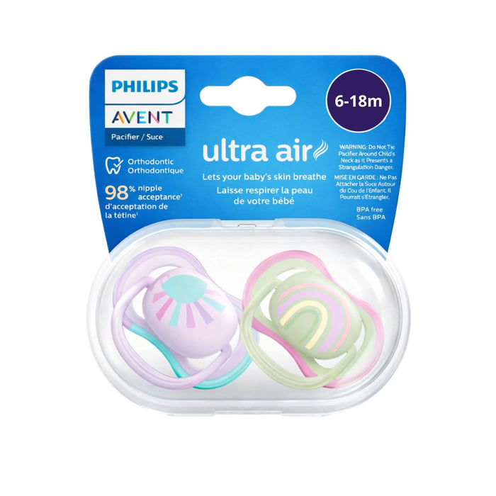 Chupete Avent Ultra Air 6-18M Nino Scf085/60 X 2 Unidades