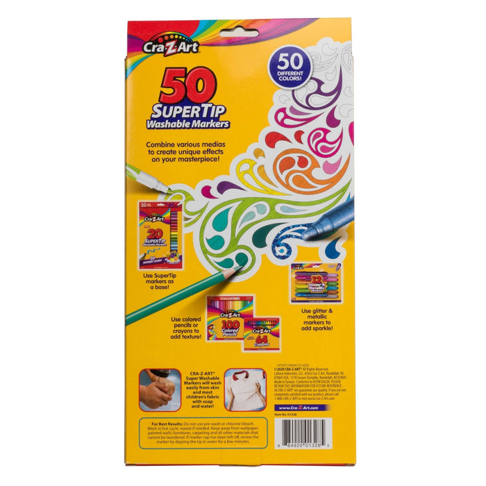 Marcadores Lavables Cra-Z-Art Supertip X 50 Piezas