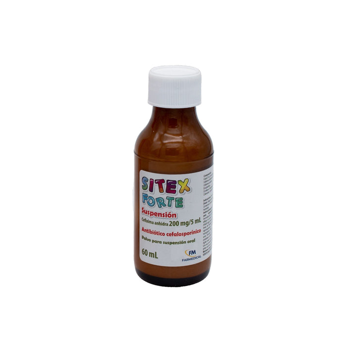 Sitex Forte Cefixima 200Mg/5Ml Sabor Frutilla Suspensión X 60Ml