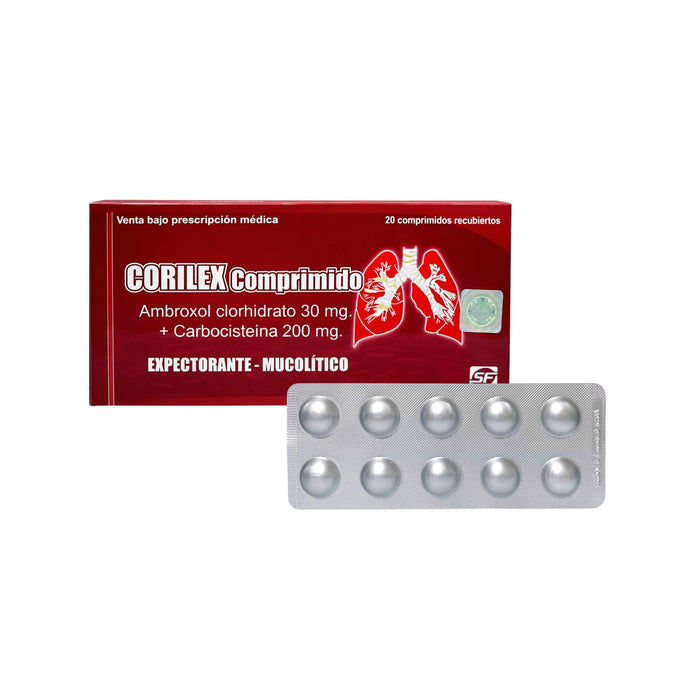 Corilex Ambroxol Clorhidrato 30Mg Y Carbocisteina 200Mg X Tableta
