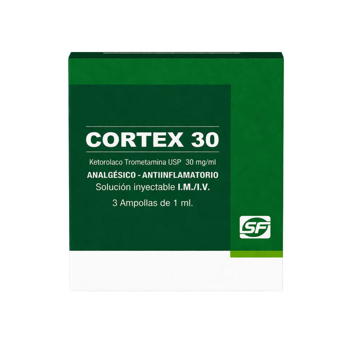 Cortex Ketorolaco 30Mg Im-Iv X 3 Amp 1Ml