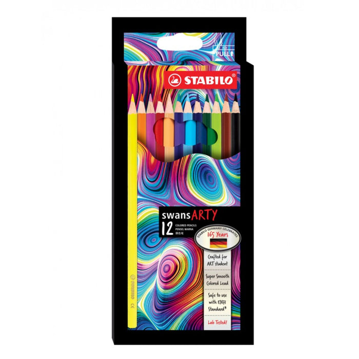 Colores Largos Stabilo Swans Arty Caja X 12 Unidades