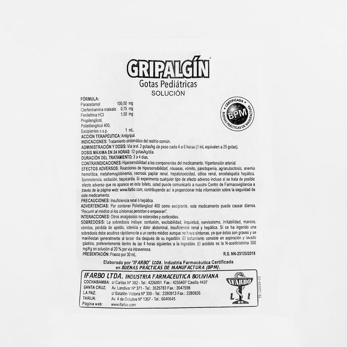 Antigripal Gripalgin Gota X 30Ml